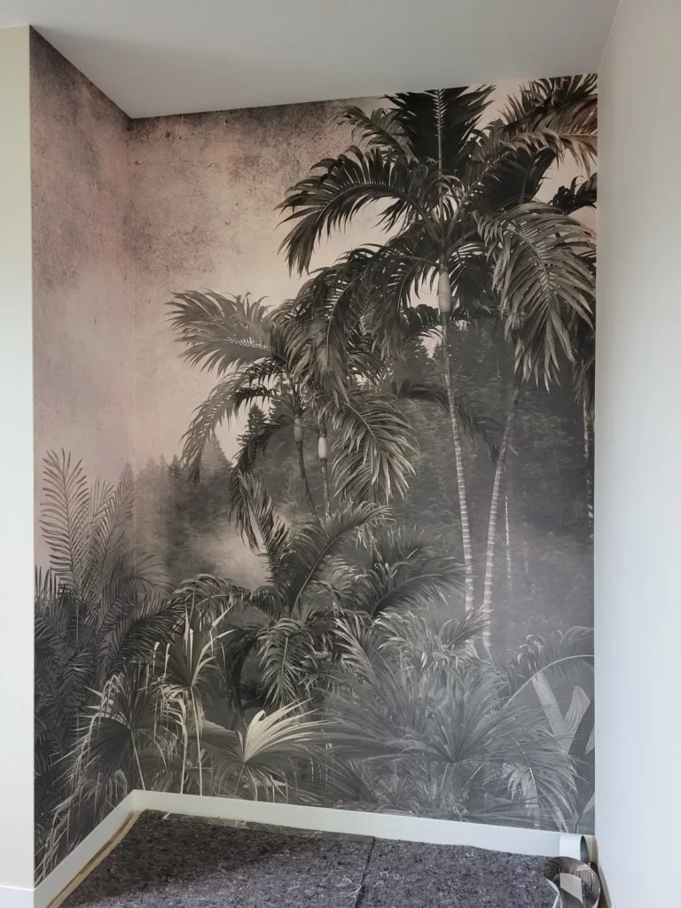 Fototapeta palmy w salonie